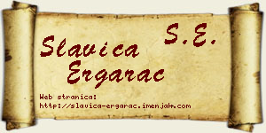 Slavica Ergarac vizit kartica